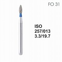 Бор алмазный MANI FO-31 по ISO 257, почка ,013 х 3.3 х 19.7 мм, зернистость S, 5 штук