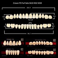 Зубы PX CROWN / EFUCERA, цвет C3, фасон S41S/N32/28, полный гарнитур, 28шт.