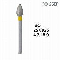 Бор алмазный MANI FO-25EF по ISO 257, пламя ,025 х 4.7 х 18.9 мм, зернистость EF, 5 штук