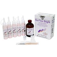 Пластмасса Re-Fine Bright самотвердеющая (3 минуты), цвет LF Pink, набор 5 х 50 г + 260 мл. от Атридент