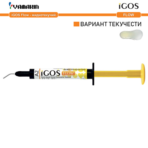 Композит пломбировочный iGOS Flow, оттенок: A2, масса 2,6г (1,5мл)