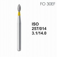 Бор алмазный MANI FO-30EF по ISO 257, почка ,014 х 3.1 х 14.0 мм, зернистость EF, 5 штук