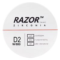Диск циркониевый Razor 800, размер 98х25мм, оттенок D2, однослойный