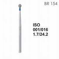 Бор алмазный MANI BR-154 по ISO 001, шар, 016 х 1.7 х 24.2 мм, зернистость S, 5 штук