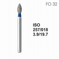 Бор алмазный MANI FO-32 по ISO 257, почка ,018 х 3.9 х 19.7 мм, зернистость S, 5 штук