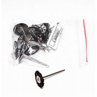 Щёточка Songjiang Sheshan натуральная щетина, чёрная, жесткая, диаметр 22мм, 12шт.