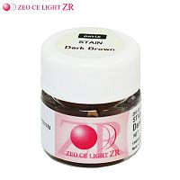 Краситель ZEO CE LIGHT ZR Stain Dark Brown, паста 3.5гд/оксида циркония и керамики предназ. д/ZrO