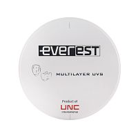 Диск циркониевый Everest Multilayer UVS, размер 98х12 мм, цвет B1, многослойный, для ускоренной синтеризации за 40 минут от Атридент