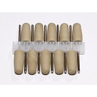 Полир силиконовый для пластмасс, "закругленный конус"10*24 мм, жесткость FINE, 10 шт