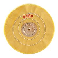 Круг полировочный для шлифмотора бязевый жёлтый Sheshan Brush, диаметр 4 дюйма, 60 слоёв, 1шт. 