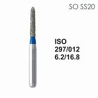 Бор алмазный MANI SO-SS20 по ISO 297, торпеда ,012 х 6,2 х 16.8 мм, зернистость S, 5 штук
