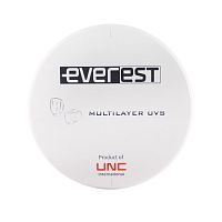 Диск циркониевый Everest Multilayer UVS, размер 98х18 мм, цвет B1, многослойный, для ускоренной синтеризации за 40 минут от Атридент