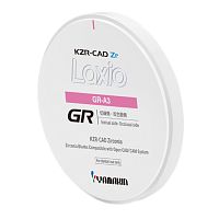 Диск KZR-CAZ Zr Laxio GR из диоксида циркония пятислойный, 98.5x14мм,оттенок A3. YAMAKIN