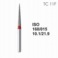 Бор алмазный MANI TC-11F по ISO 160, конус ,015 х 10.1 х 21.9 мм, зернистость F, 5 штук