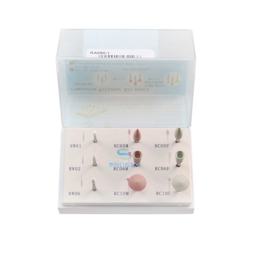 Набор из полиров силиконовых с добавлением алмаза и карборундовых камней для обработки композитов. от Атридент