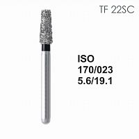Бор алмазный MANI TF-22SC по ISO 170, конус ,023 х 5.6 х 19.1 мм, зернистость SC, 5 штук от Атридент