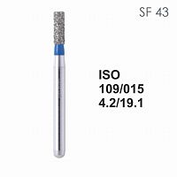 Бор алмазный MANI SF-43 по ISO 109, цилиндр ,015 х 4.2 х 19.1 мм, зернистость S, 5 штук от Атридент