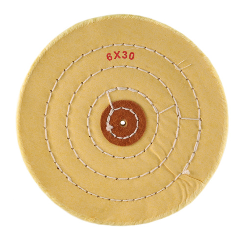 Круг полировочный для шлифмотора бязевый жёлтый Sheshan Brush, диаметр 6 дюймов, 30 слоёв, 1шт. от Атридент