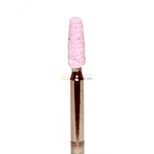 Карборундовые камни SONG YOUNG розовые, оксид алюминия, №43 для прямого наконечника, 1шт. фото 2