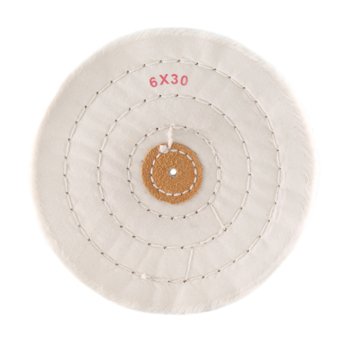 Круг полировочный для шлифмотора  бязевый белый Sheshan Brush, диаметр 6 дюймов, 30 слоёв, 10шт. от Атридент