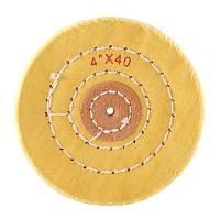 Круг полировочный для шлифмотора бязевый жёлтый Sheshan Brush, диаметр 4 дюйма, 40 слоёв, 1шт. 