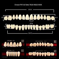 Зубы PX CROWN / EFUCERA, цвет C2, фасон T61S/N61S/34, полный гарнитур, 28шт.
