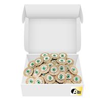 Щётка для шлифмотора Sheshan Brush, натуральная щетина, белая жесткая, диаметр 4,2см, 72шт.