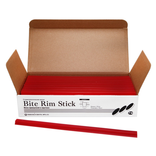 Воск (прикусные валики) д/построения прикуса на восковой модели Bite Rim Stick L 250*12мм 50 прутков от Атридент