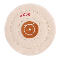 Круг полировочный для шлифмотора  бязевый белый Sheshan Brush, диаметр 4 дюйма, 30 слоёв, 1шт.