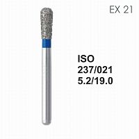 Бор алмазный MANI EX-21 по ISO 237, груша ,021 х 5.2 х 19.0 мм, зернистость S, 5 штук