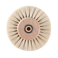 Щётка для шлифмотора натуральная белая мягкая, 4-х рядная, диаметр 80мм (дерево), 1шт.