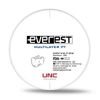 Диск циркониевый Everest  Multilayer PT, многослойный, размер 98х18мм, оттенок B3, UNC Inc (Корея)