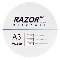 Диск циркониевый Razor 1300, размер 95х25мм, оттенок A3, однослойный