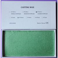 Восковые пластины литейные, грубое рифление, толщина 0,35мм, 15шт.