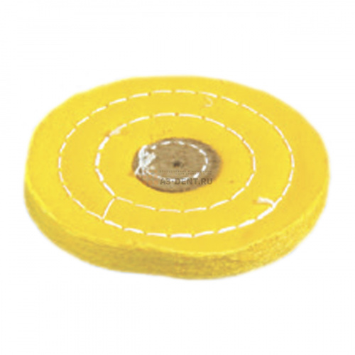 Круг полировочный SONG YOUNG для шлифмотора бязевый жёлтый, диаметр 5 дюймов, 10шт.  фото 2