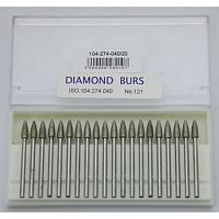 Бор алмазный Lixin Diamond, форма пуля, размер 4.0мм, 20шт.