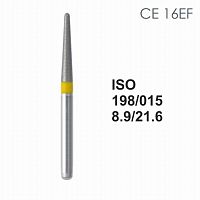 Бор алмазный MANI CE-16EF по ISO 198, конус ,015 х 8.9 х 21.6 мм, зернистость EF, 5 штук