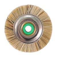 Щётка для шлифмотора Sheshan Brush, натуральная щетина, белая жесткая, диаметр 4,2см, 1шт.