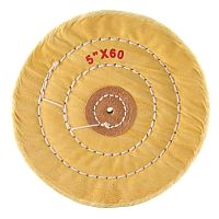 Круг полировочный для шлифмотора бязевый жёлтый Sheshan Brush, диаметр 5 дюймов, 60 слоёв, 10шт.