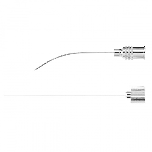 Канюля 13617 изогнутая, соединение диаметром 10 мм и коническое диаметром 11 мм, в комплекте с 5 сменными насадками и проволокой для прочистки фото 2