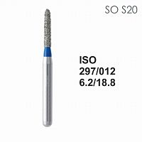 Бор алмазный MANI SO-S20 по ISO 297, шар ,012 х 6.2 х 18.8 мм, зернистость S, 5 штук от Атридент
