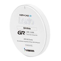 Диск KZR-CAZ Zr Laxio GR из диоксида циркония пятислойный, 98.5x14мм,оттенок White. YAMAKIN