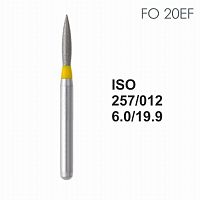 Бор алмазный MANI FO-20EF по ISO 257, почка ,012 х 6.0 х 19.9 мм, зернистость EF, 5 штук