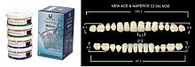 Зубы в боксах New Ace / Million, цвет A1, фасон S3/S4L/M30, 20 полных гарнитуров. от Атридент