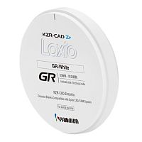Диск KZR-CAZ Zr Laxio GR из диоксида циркония пятислойный, 98.5x18мм,оттенок White. YAMAKIN