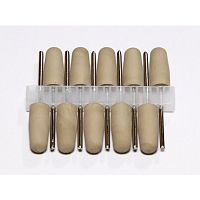 Полир силиконовый для пластмасс, "закругленный конус"10*24 мм, жесткость FINE, 10 шт