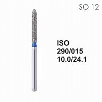 Бор алмазный MANI SO-12 по ISO 290, торпеда ,015 х 10 х 24.1 мм, зернистость S, 5 штук