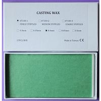 Восковые пластины литейные, тонкое рифление, толщина 0,4мм, 15шт.