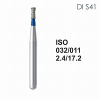 Бор алмазный MANI DI-S41 по ISO 032, обр.конус ,011х 2.4 х 17.2 мм, зернистость S, 5 штук