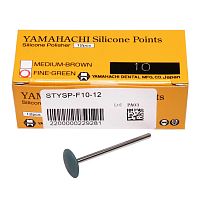 Силиконовый полир Yamahachi №10 для финишной обработки сплавов и пластмасс, зелёны,12 шт. от Атридент